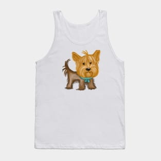 Cute Yorkshire Terrier Drawing Tank Top